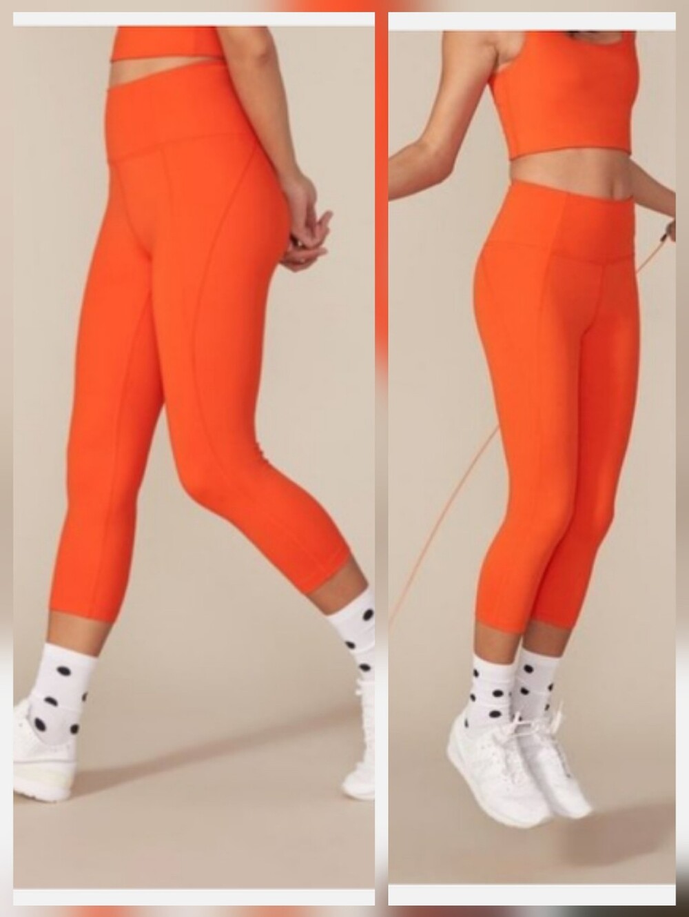 Girlfriend Collective Compressive High Waist 7/8 Leggings Orange Daybreak HAL3